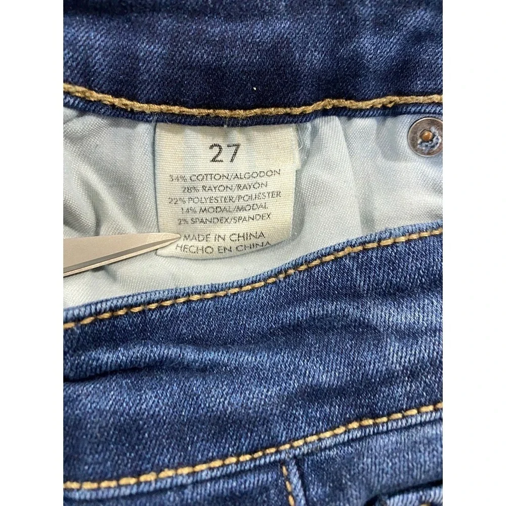 BKE Denim Stella High Rise Ankle Skinny Jeans Womens 27 (27x28.5) Stretch Blue